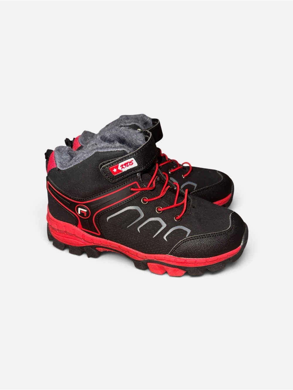 Kids Black and Red Outdoor Boots Hiking Boots NWOT Size 37 or Boys 5-5.5 Shoes